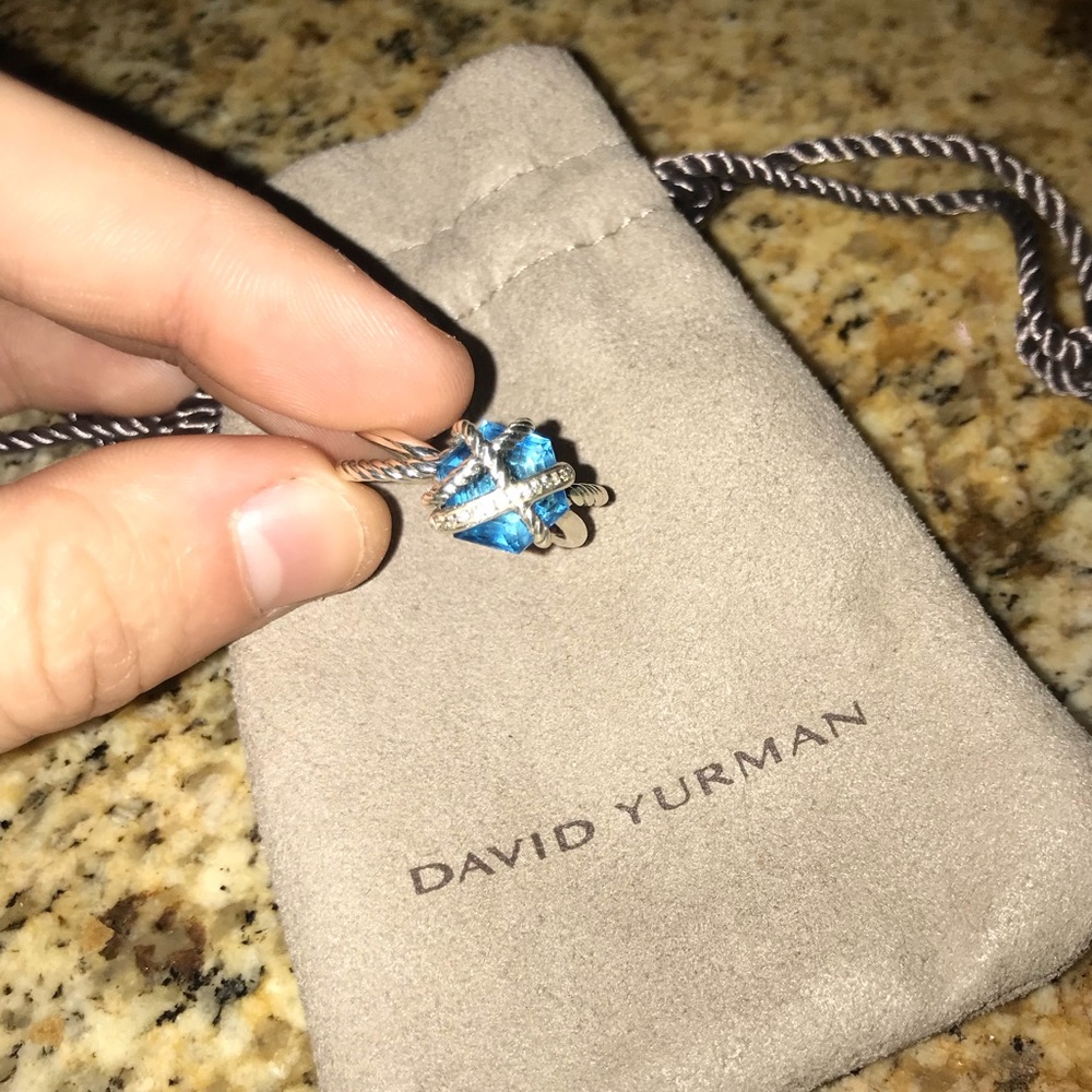 COPY - David Yurman Hampton Blue Cable Wrap Diamond Ring